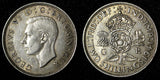Great Britain George VI Silver 1941 Florin 2 Shillings WWII KM#855 (28 461)