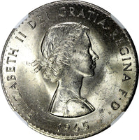 Great Britain Elizabeth II Churchill 1965 Crown 38.61 mm NGC MS63 KM# 910 (044)
