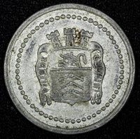 FRANCE Emergency coinage NOTGELD 1919 10 Centimes Ville de GEX-Ain El Mon# 10.2