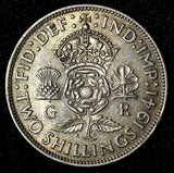 Great Britain George VI Silver 1941 Florin 2 Shillings WWII KM#855 (28 461)