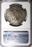 Bolivia Silver 1862 PTS FP 8 Soles Simon Bolivar NGC AU DETAILS KM# 138.6 (045)