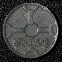 Netherlands German Occupation Zinc 1942 1 Cent WWII ISSUE KM# 170  (27 956)