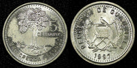 GUATEMALA Copper-Nickel  1997  5 Centavos Guatemala City Mint KM# 276.6 (24 678)