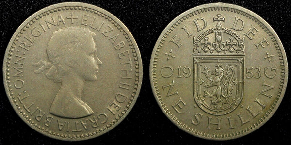 Great Britain Elizabeth II  Copper-Nickel 1953 1 Shilling Scottish KM# 891  (1)