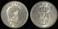 DENMARK Frederik IX 1965 CS 1 Krone UNC KM# 851.1 (28 113)