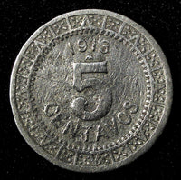 Mexico ESTADOS UNIDOS MEXICANOS Nickel 1913 M 5 Centavos KM# 421 (27 438)