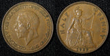 Great Britain George V Bronze 1929 1/2 Penny KM# 837 (28 905)
