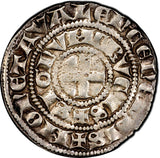 BELGIUM FRENCH  John II of Avesnes Silver (1302-03)1/2 Gros  PCGS XF40 TOP GRADE