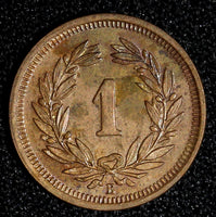 Switzerland 1936 B 1 Rappen Thin cross UNC KM# 3.2 (27 707)