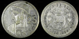 GUATEMALA Silver 1954 25 Centavos Mintage-246.286 HIGH GRADE KM#258 (26 977)