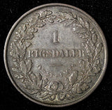 Denmark Frederik VII Silver 1855 F.F. 1 Rigsdaler 30.5 mm XF KM# 760.2 (568)