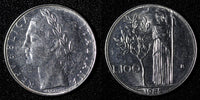 Italy Stainless Steel 1985 R 100 Lire large type 27,8 mm KM# 96.1 (28 091)