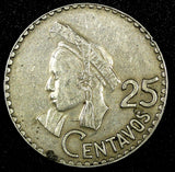 GUATEMALA Copper-Nickel 1969 25 Centavos Large Date KM# 269 (24 655)