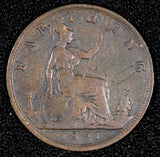 Great Britain Victoria  Bronze 1891 Farthing  KM# 753 (27 002)