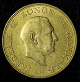 DENMARK Frederik IX Aluminum-Bronze 1957 C S 1 Krone  KM# 837.2 (27 718)