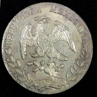 MEXICO Silver 1897 CN AM 8 Reales Culiacan Mint Luster aUNC/UNC KM# 377.3 (279)
