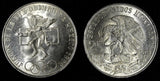 MEXICO Silver 1968 Mo  25 Pesos Olympic Games Rings  22.5 g GEM BU KM# 479.1 (5)