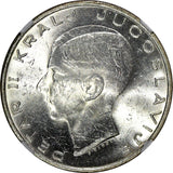 Yugoslavia Petar II Silver 1938 20 Dinara 1 Year Type NGC MS63 KM# 23 (42)