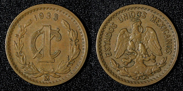 Mexico ESTADOS UNIDOS MEXICANOS Bronze 1933 Mo  1 Centavo KM# 415 (27 880)