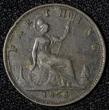 Great Britain Victoria Bronze 1878 Farthing KM# 753  (28 313)