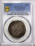 GREAT BRITAIN Charles I Silver 1625 SHILLING PCGS XF45 RARE TOP GRADED S-2781