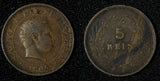 Portugal Charles I Bronze 1904 5 Reis KM# 530  (30 049)