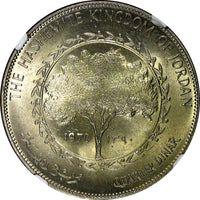 Jordan AH1390 1970  1/4 Dinar NGC MS65 NICE TONED BU KM# 28 (047)