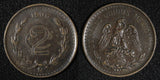 MEXICO  Bronze 1906 2 Centavos 	Narrow date XF  KM# 419 (27 415)