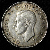 Great Britain George VI Silver 1941 Florin 2 Shillings WWII KM#855 (28 461)