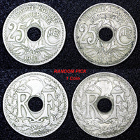 FRANCE 1917 25 Centimes 1st Year Type KM# 867a RANDOM PICK (1 Coin) (24 892)