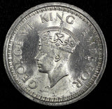 India-British George VI Silver 1945 (B) Rupee KM# 557.1 (27 311)
