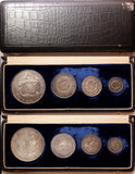 BRAZIL Silver 1900 400 Year Annivers. Discovery 4 Coins Set Rare w/Case AR-0.917
