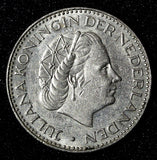 Netherlands Juliana Nickel  1968 1 Gulden 25 mm Royal Dutch KM# 184a  (27 940)