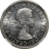 Australia Silver 1954 Florin Royal Visit of Elizabeth II NGC AU58 KM# 55 (022)