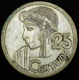 Guatemala Silver 1958 25 Centavos Mintage-394 361 27mm Toned KM# 258 (24 646)