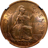 Great Britain 1966 1 Penny 35 Years NGC New York International Coin Show KM# 897