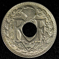 France Copper-Nickel 1925 10 Centimes ch.UNC KM# 866a (24 250)