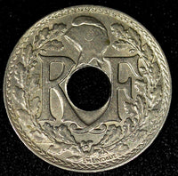 France Copper-Nickel 1925 10 Centimes ch.UNC KM# 866a (24 250)