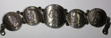 GREAT BRITAIN Victoria,George V Silver-0.92 Bracelet 1889-1918 (5 Coins)39.08g.