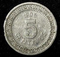 Mexico ESTADOS UNIDOS MEXICANOS 1905 M 5 Centavos 1st Year SCARCE KM# 421 (483)