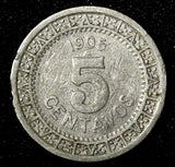 Mexico ESTADOS UNIDOS MEXICANOS 1905 M 5 Centavos 1st Year SCARCE KM# 421 (483)
