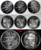 ICELAND 1996 5 Krónur Dolphins Magnetic GEM BU KM# 28a RANDOM PICK (1 COIN ) (9)