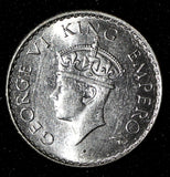 India-British George VI Silver 1940 (B) 1/4 Rupee  2.92 g.UNC KM# 545 (28 773)