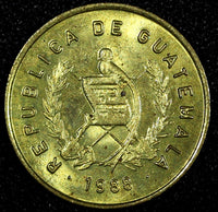 Guatemala Bartolome de las Casas Brass 1988 1 Centavo UNC KM# 275.3  (24 623)