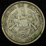 GUATEMALA Silver 1945 10 Centavos Guatemala City Mint KM# 239.1 (24 593)