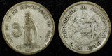 Guatemala Silver 1948 5 Centavos KM# 238.1  (24 440)