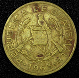 GUATEMALA Brass 1963 1 Centavo Guatemala City Mint KM# 260 (24 693)