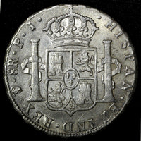 Bolivia Charles IV Silver 1808 PTS PJ 8 Reales Last Year Type XF KM# 73 (551)