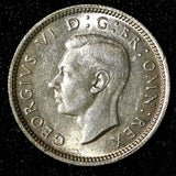 Great Britain George VI Silver 1946 6 Pence Last Year Type KM# 852 (28 152)