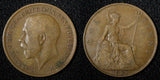 Great Britain George V (1910-1936) Bronze 1921 1 Penny KM# 810 (28 931)
